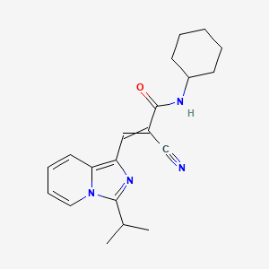 2-cyano-N-cyclohexyl-3-[3-(propan-2-yl)imidazo[1,5-a]pyridin-1-yl]prop-2-enamide