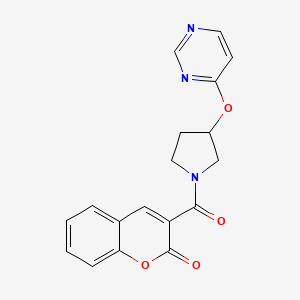 3-(3-(pyrimidin-4-yloxy)pyrrolidine-1-carbonyl)-2H-chromen-2-one