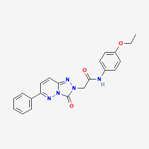 molecular formula C21H19N5O3 B2503977 N-(4-ethoxyphenyl)-2-{3-oxo-6-phenyl-2H,3H-[1,2,4]triazolo[4,3-b]pyridazin-2-yl}acetamide CAS No. 1251593-73-3