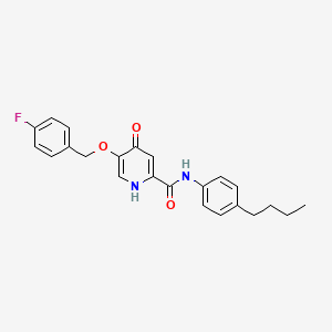 N-(4-butylphenyl)-5-((4-fluorobenzyl)oxy)-4-oxo-1,4-dihydropyridine-2-carboxamide