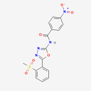 N-(5-(2-(methylsulfonyl)phenyl)-1,3,4-oxadiazol-2-yl)-4-nitrobenzamide