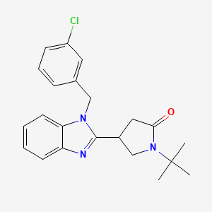 1-(tert-butyl)-4-(1-(3-chlorobenzyl)-1H-benzo[d]imidazol-2-yl)pyrrolidin-2-one