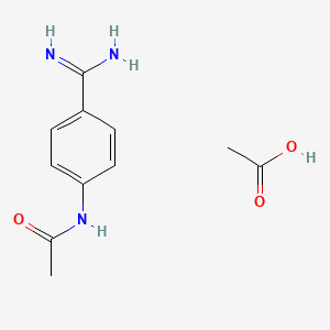B2503997 N-(4-carbamimidoylphenyl)acetamide; acetic acid CAS No. 1417637-55-8