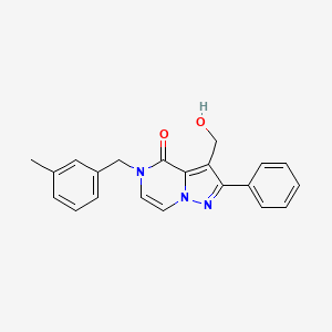 molecular formula C21H19N3O2 B2504007 3-(hydroxymethyl)-5-(3-methylbenzyl)-2-phenylpyrazolo[1,5-a]pyrazin-4(5H)-one CAS No. 2108740-62-9