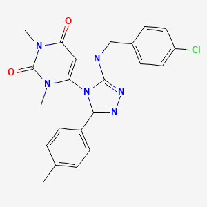 9-(4-chlorobenzyl)-5,7-dimethyl-3-(p-tolyl)-5H-[1,2,4]triazolo[4,3-e]purine-6,8(7H,9H)-dione