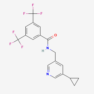 N-((5-cyclopropylpyridin-3-yl)methyl)-3,5-bis(trifluoromethyl)benzamide