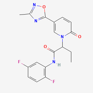 N-(2,5-difluorophenyl)-2-[5-(3-methyl-1,2,4-oxadiazol-5-yl)-2-oxopyridin-1(2H)-yl]butanamide