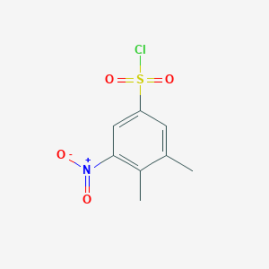 molecular formula C8H8ClNO4S B2504021 3,4-Dimethyl-5-nitrobenzene-1-sulfonyl chloride CAS No. 873208-62-9
