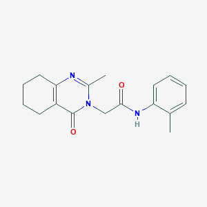 molecular formula C18H21N3O2 B2504034 2-(2-methyl-4-oxo-5,6,7,8-tetrahydroquinazolin-3(4H)-yl)-N-(o-tolyl)acetamide CAS No. 1251629-72-7
