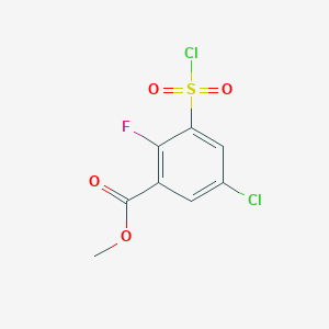 Methyl 5-chloro-3-(chlorosulfonyl)-2-fluorobenzoate