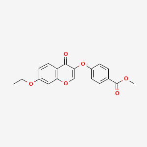 molecular formula C19H16O6 B2504054 methyl 4-[(7-ethoxy-4-oxo-4H-chromen-3-yl)oxy]benzoate CAS No. 304693-08-1