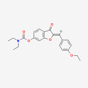 (Z)-2-(4-ethoxybenzylidene)-3-oxo-2,3-dihydrobenzofuran-6-yl diethylcarbamate