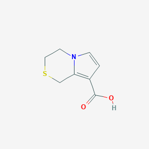 molecular formula C8H9NO2S B2504086 3,4-二氢-1H-吡咯并[2,1-c][1,4]噻嗪-8-羧酸 CAS No. 2169344-91-4
