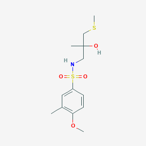 molecular formula C13H21NO4S2 B2504088 N-(2-hydroxy-2-methyl-3-(methylthio)propyl)-4-methoxy-3-methylbenzenesulfonamide CAS No. 1795085-41-4