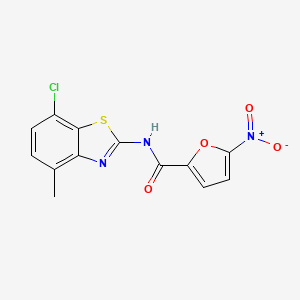 molecular formula C13H8ClN3O4S B2504092 N-(7-chloro-4-methyl-1,3-benzothiazol-2-yl)-5-nitrofuran-2-carboxamide CAS No. 862807-44-1