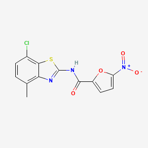 N-(7-chloro-4-methylbenzo[d]thiazol-2-yl)-5-nitrofuran-2-carboxamide