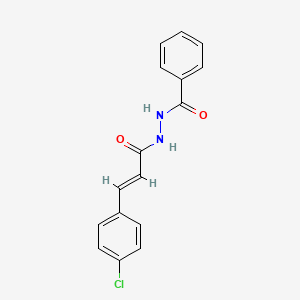 molecular formula C16H13ClN2O2 B2504095 (2E)-N'-[(E)-benzoyl]-3-(4-chlorophenyl)prop-2-enehydrazide CAS No. 1572040-08-4