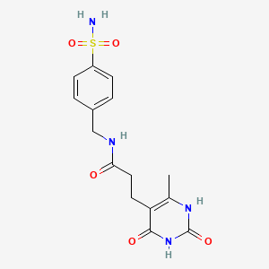 molecular formula C15H18N4O5S B2504101 3-(6-methyl-2,4-dioxo-1,2,3,4-tetrahydropyrimidin-5-yl)-N-(4-sulfamoylbenzyl)propanamide CAS No. 1105228-96-3