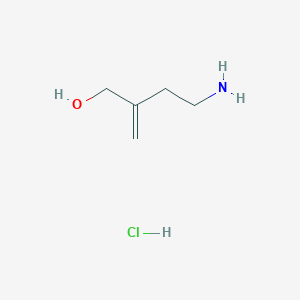 molecular formula C5H12ClNO B2504104 4-氨基-2-亚甲基丁醇；盐酸盐 CAS No. 2408958-50-7