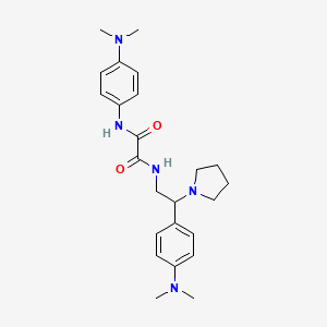 molecular formula C24H33N5O2 B2504107 N'-[4-(dimethylamino)phenyl]-N-{2-[4-(dimethylamino)phenyl]-2-(pyrrolidin-1-yl)ethyl}ethanediamide CAS No. 941958-57-2