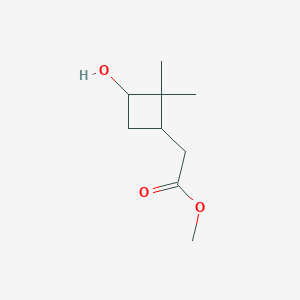 molecular formula C9H16O3 B2504111 Methyl 2-(3-hydroxy-2,2-dimethylcyclobutyl)acetate CAS No. 26027-93-0