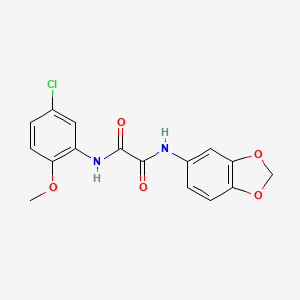 molecular formula C16H13ClN2O5 B2504117 N-(2H-1,3-benzodioxol-5-yl)-N'-(5-chloro-2-methoxyphenyl)ethanediamide CAS No. 941939-71-5