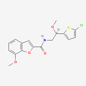 molecular formula C17H16ClNO4S B2504142 N-[2-(5-chlorothiophen-2-yl)-2-methoxyethyl]-7-methoxy-1-benzofuran-2-carboxamide CAS No. 2034257-33-3