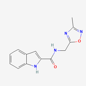 molecular formula C13H12N4O2 B2504151 N-[(3-methyl-1,2,4-oxadiazol-5-yl)methyl]-1H-indole-2-carboxamide CAS No. 1179619-73-8