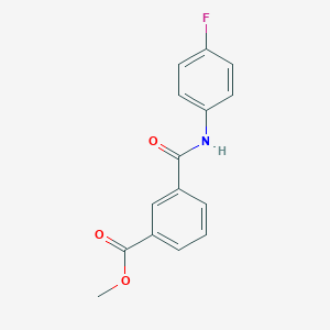 molecular formula C15H12FNO3 B250425 Methyl 3-[(4-fluoroanilino)carbonyl]benzoate 