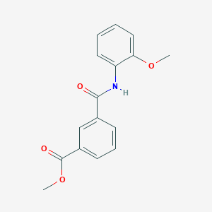 molecular formula C16H15NO4 B250426 Methyl 3-[(2-methoxyanilino)carbonyl]benzoate 