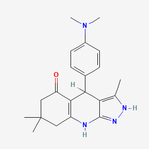 4-(4-(dimethylamino)phenyl)-3,7,7-trimethyl-6,7,8,9-tetrahydro-1H-pyrazolo[3,4-b]quinolin-5(4H)-one
