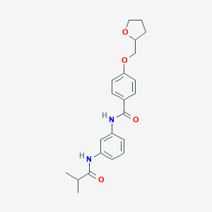 molecular formula C22H26N2O4 B250433 N-[3-(isobutyrylamino)phenyl]-4-(tetrahydro-2-furanylmethoxy)benzamide 