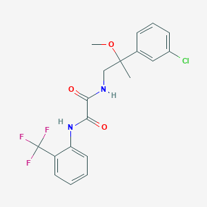 molecular formula C19H18ClF3N2O3 B2504400 N'-[2-(3-chlorophenyl)-2-methoxypropyl]-N-[2-(trifluoromethyl)phenyl]ethanediamide CAS No. 1795479-23-0