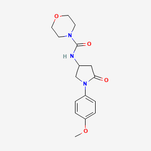 molecular formula C16H21N3O4 B2504402 N-[1-(4-methoxyphenyl)-5-oxopyrrolidin-3-yl]morpholine-4-carboxamide CAS No. 878062-55-6