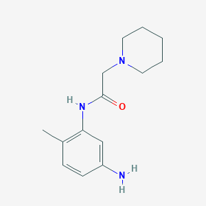molecular formula C14H21N3O B2504459 N-(5-amino-2-methylphenyl)-2-(piperidin-1-yl)acetamide CAS No. 459803-08-8