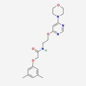 2-(3,5-dimethylphenoxy)-N-(2-((6-morpholinopyrimidin-4-yl)oxy)ethyl)acetamide