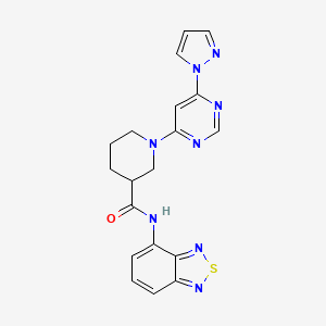 1-(6-(1H-pyrazol-1-yl)pyrimidin-4-yl)-N-(benzo[c][1,2,5]thiadiazol-4-yl)piperidine-3-carboxamide