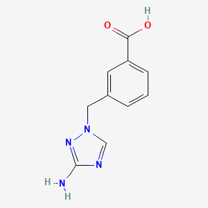 3-[(3-amino-1H-1,2,4-triazol-1-yl)methyl]benzoic acid