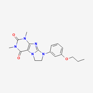 2,4-Dimethyl-6-(3-propoxyphenyl)-7,8-dihydropurino[7,8-a]imidazole-1,3-dione