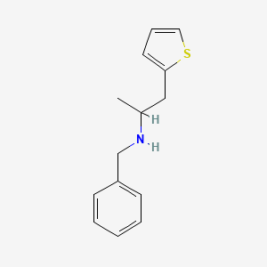 molecular formula C14H17NS B2504651 N-benzyl-N-(1-methyl-2-thien-2-ylethyl)amine CAS No. 791601-01-9