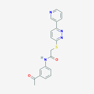 B2504689 N-(3-acetylphenyl)-2-(6-pyridin-3-ylpyridazin-3-yl)sulfanylacetamide CAS No. 872987-67-2