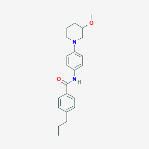 B2504816 N-[4-(3-Methoxypiperidin-1-YL)phenyl]-4-propylbenzamide CAS No. 1797701-45-1
