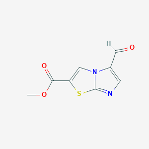 molecular formula C8H6N2O3S B2504829 Methyl 5-formylimidazo[2,1-b][1,3]thiazole-2-carboxylate CAS No. 2248369-78-8