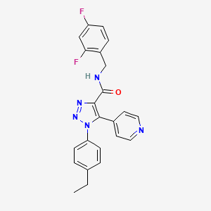 molecular formula C23H19F2N5O B2504839 N-[(2,4-difluorophenyl)methyl]-1-(4-ethylphenyl)-5-(pyridin-4-yl)-1H-1,2,3-triazole-4-carboxamide CAS No. 1251613-53-2