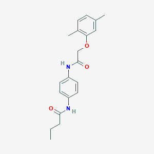 molecular formula C20H24N2O3 B250484 N-(4-{[2-(2,5-dimethylphenoxy)acetyl]amino}phenyl)butanamide 
