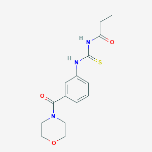 molecular formula C15H19N3O3S B250485 N-[3-(4-morpholinylcarbonyl)phenyl]-N'-propionylthiourea 