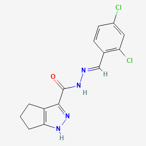 N'-[(E)-(2,4-dichlorophenyl)methylidene]-1,4,5,6-tetrahydrocyclopenta[c]pyrazole-3-carbohydrazide