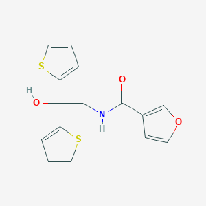 molecular formula C15H13NO3S2 B2504880 N-(2-hydroxy-2,2-di(thiophen-2-yl)ethyl)furan-3-carboxamide CAS No. 2034400-08-1