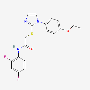 N-(2,4-difluorophenyl)-2-((1-(4-ethoxyphenyl)-1H-imidazol-2-yl)thio)acetamide