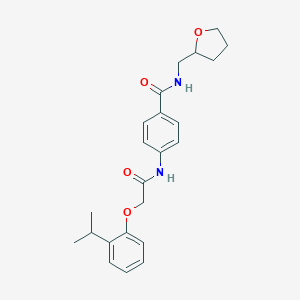 molecular formula C23H28N2O4 B250489 4-{[(2-isopropylphenoxy)acetyl]amino}-N-(tetrahydro-2-furanylmethyl)benzamide 